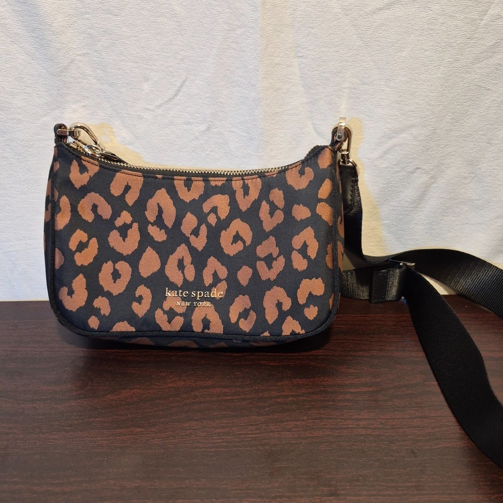 NWT Kate Spade The Little Better Sam Leopard Crossbody Sporty Bold Classic